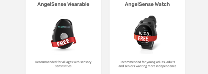 screenshot of AngelSense devices from website